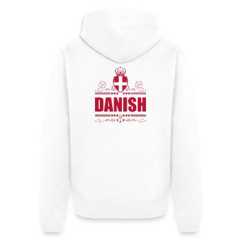 DANOIS - DANEMARK - Veste à capuche bio Premium Unisexe - blanc - Dos - Thijin (182cm)