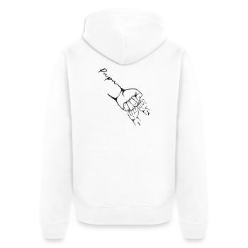 Father Son Matching Outfits Two 2 Child - Unisex Premium Organic Zip Hoodie - white - Back - Thijin (182cm)