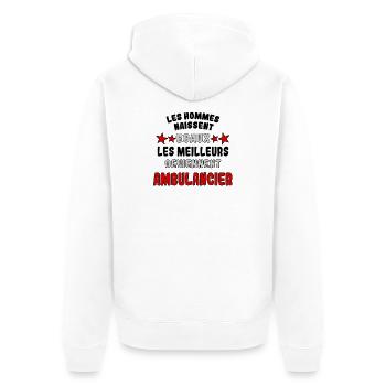 Les Meilleurs deviennent Ambulancier - Veste à capuche bio Premium Unisexe - blanc - Dos - Thijin (182cm)
