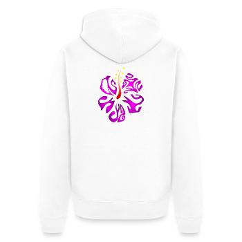 KIANA (violet) - Veste à capuche bio Premium Unisexe - blanc - Dos - Thijin (182cm)