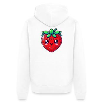 Fraise Fraises - Veste à capuche bio Premium Unisexe - blanc - Dos - Thijin (182cm)