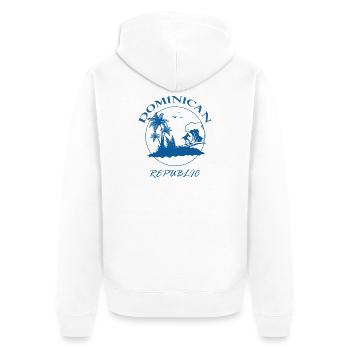 Dominican Republic Surfing  - Unisex Premium Organic Zip Hoodie - white - Back - Thijin (182cm)