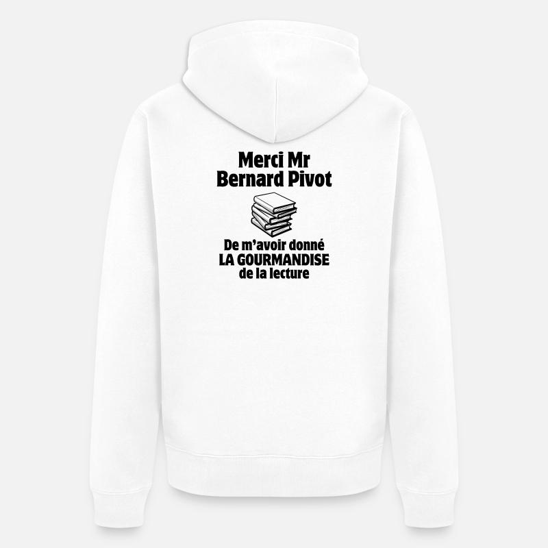 lecture, dictée, orthographe - Veste à capuche bio Premium Unisexe - blanc