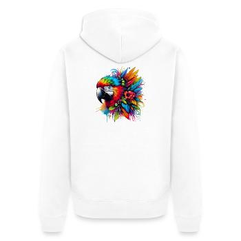 Perroquet - Veste à capuche bio Premium Unisexe - blanc - Dos - Thijin (182cm)