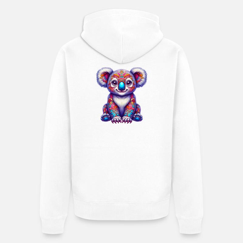 Koala - Veste à capuche bio Premium Unisexe - blanc