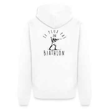j'peux pas j'ai biathlon - Veste à capuche bio Premium Unisexe - blanc - Dos - Thijin (182cm)
