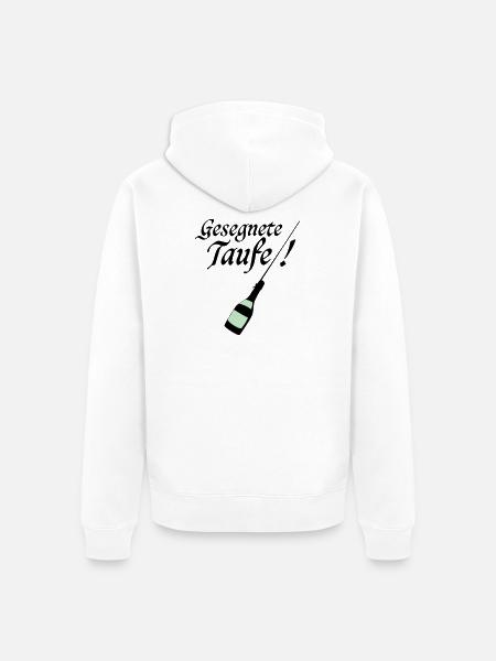 Taufe - Unisex Premium Bio Zip Hoodie - Weiß