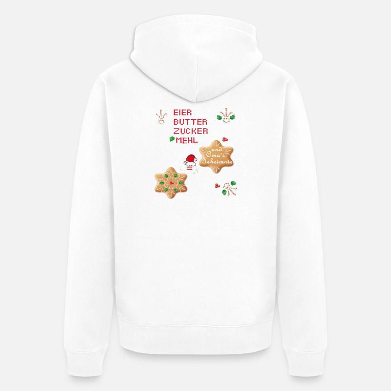 Biscuits de Noël - Veste à capuche bio Premium Unisexe - blanc