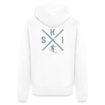 Ski, Après-Ski, Sports d’hiver, Forfaits ski - Veste à capuche bio Premium Unisexe - blanc - Dos - Thijin (182cm)