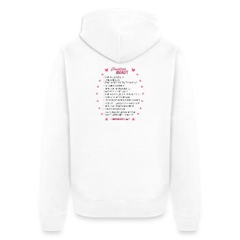 Bridal Checklist Pink - Unisex Premium Organic Zip Hoodie - white - Back - Thijin (182cm)