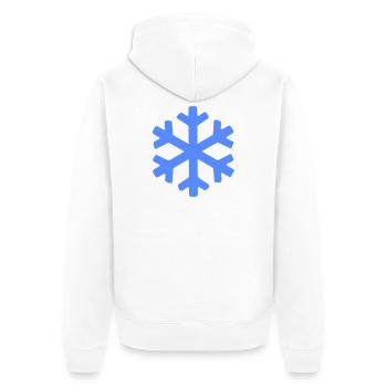 Flocon de Neige de Cristal d’Hiver - Veste à capuche bio Premium Unisexe - blanc - Dos - Thijin (182cm)