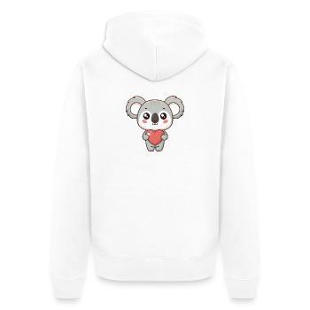 Koala Coeur Doux - Veste à capuche bio Premium Unisexe - blanc - Dos - Thijin (182cm)