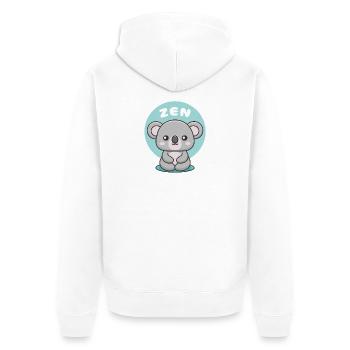 Koala Zen Douceur Méditative - Veste à capuche bio Premium Unisexe - blanc - Dos - Thijin (182cm)