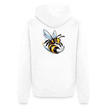 Guêpe dynamique en vol - Veste à capuche bio Premium Unisexe - blanc - Dos - Thijin (182cm)
