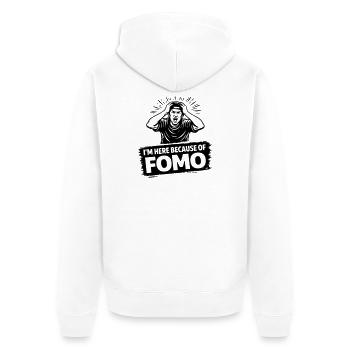 fear_of_fomo - Veste à capuche bio Premium Unisexe - blanc - Dos - Thijin (182cm)