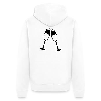 Toaste - Unisex Premium Bio Zip Hoodie - Weiß - Hinten - Thijin (182cm)
