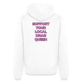 Soutenez votre drag queen locale - Veste à capuche bio Premium Unisexe - blanc - Dos - Thijin (182cm)