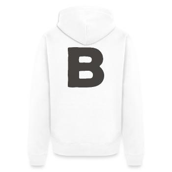 Minimal Letter A Bold Monogram Typography - Unisex Premium Organic Zip Hoodie - white - Back - Thijin (182cm)