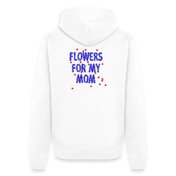 Des fleurs pour ma mère - Veste à capuche bio Premium Unisexe - blanc - Dos - Thijin (182cm)