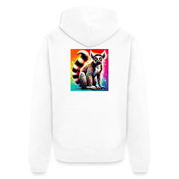 Lémurien - Veste à capuche bio Premium Unisexe - blanc - Dos - Thijin (182cm)