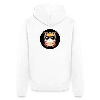 Hamster fashion lunettes soleil - Veste à capuche bio Premium Unisexe - blanc - Dos - Thijin (182cm)