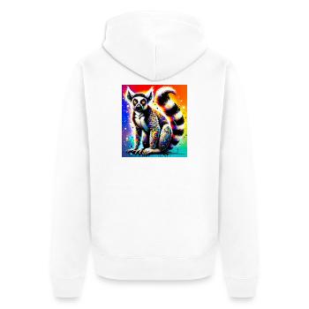 Lémurien - Veste à capuche bio Premium Unisexe - blanc - Dos - Thijin (182cm)