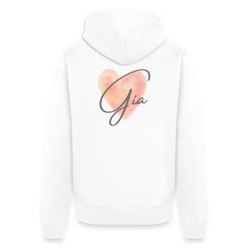 Gia Name für Mädchenname Baby Girl Baby Shower - Unisex Premium Bio Zip Hoodie - Weiß - Hinten - Thijin (182cm)