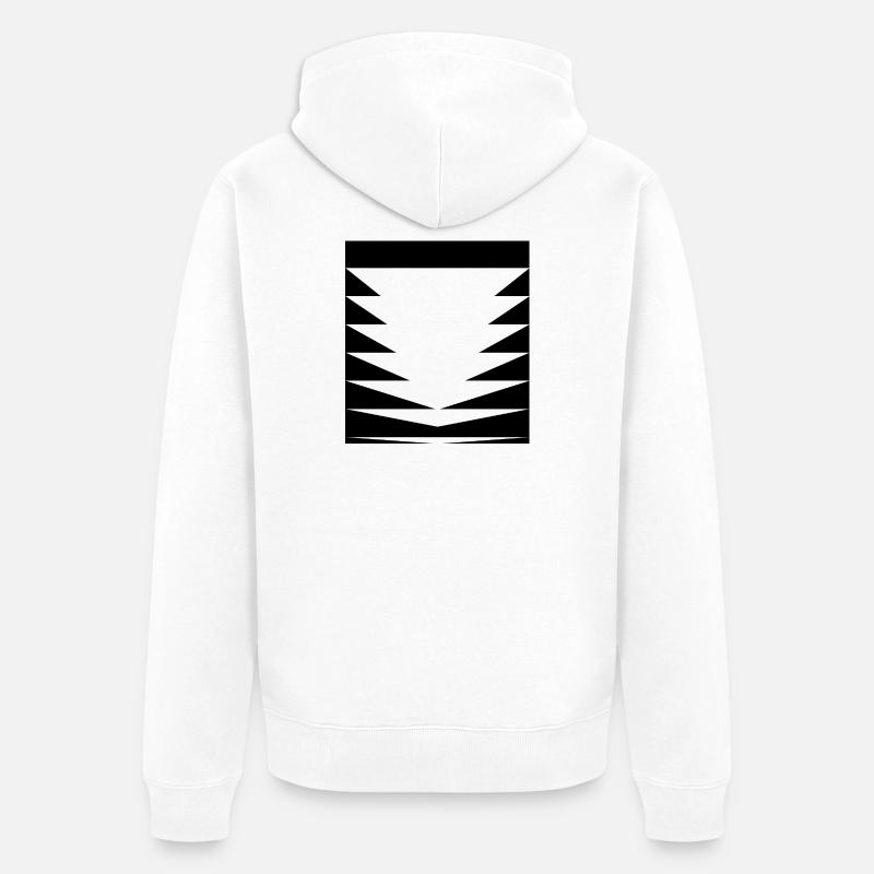Triangles Pattern design - Unisex Premium Organic Zip Hoodie - white