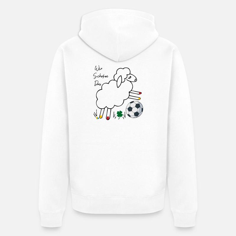 Wir Schafen das - Unisex Premium Bio Zip Hoodie - Weiß