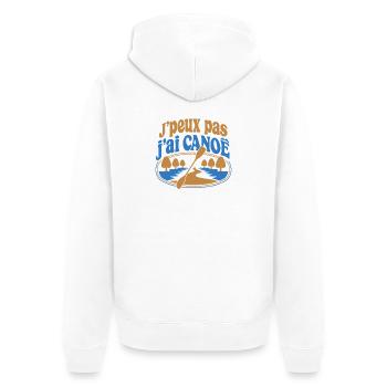 J’peux pas j’ai Canoë - Veste à capuche bio Premium Unisexe - blanc - Dos - Thijin (182cm)