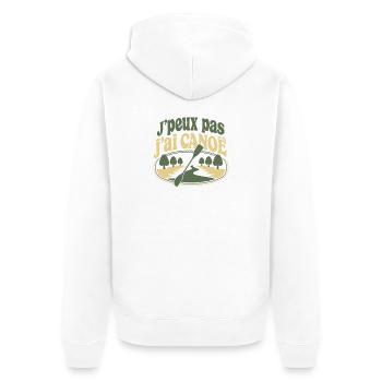 J'peux pas j'ai CANOË - Veste à capuche bio Premium Unisexe - blanc - Dos - Thijin (182cm)