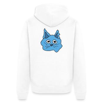 Blob le Chat - Veste à capuche bio Premium Unisexe - blanc - Dos - Thijin (182cm)