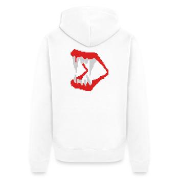 Dents vamp 8 bits - Veste à capuche bio Premium Unisexe - blanc - Dos - Thijin (182cm)