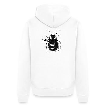 Abeille Street Art Grunge Noir - Veste à capuche bio Premium Unisexe - blanc - Dos - Thijin (182cm)