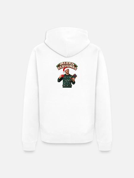 Merry Debugmas Techweihnacht - Unisex Premium Bio Zip Hoodie - Weiß