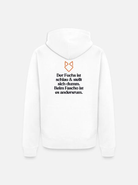 ZEICHEN SETZEN GEGEN RECHTS - Unisex Premium Bio Zip Hoodie - Weiß