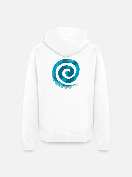 Spirale - Unisex Premium Bio Zip Hoodie - Weiß