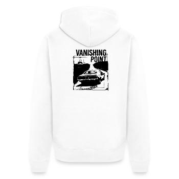 Verschwindungspunkt - Unisex Premium Bio Zip Hoodie - Weiß - Hinten - Thijin (182cm)