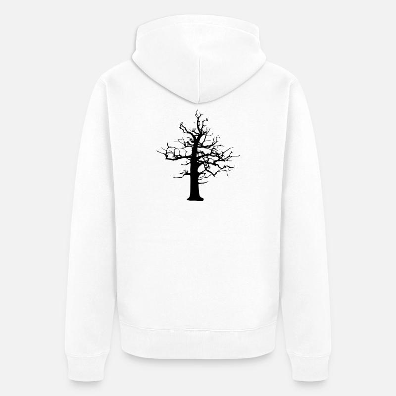 dépérage forestier - Veste à capuche bio Premium Unisexe - blanc