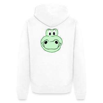 Funny crocodile - Creative illustration - Unisex Premium Organic Zip Hoodie - white - Back - Thijin (182cm)