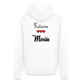 MARIEE. FUTURE MARIEE. EVJF. TEAM. TEAM MARIEE - Veste à capuche bio Premium Unisexe - blanc - Dos - Thijin (182cm)