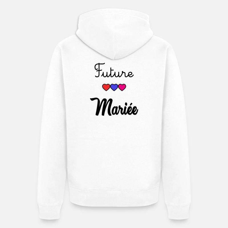 FUTURE MARIEE - Veste à capuche bio Premium Unisexe - blanc