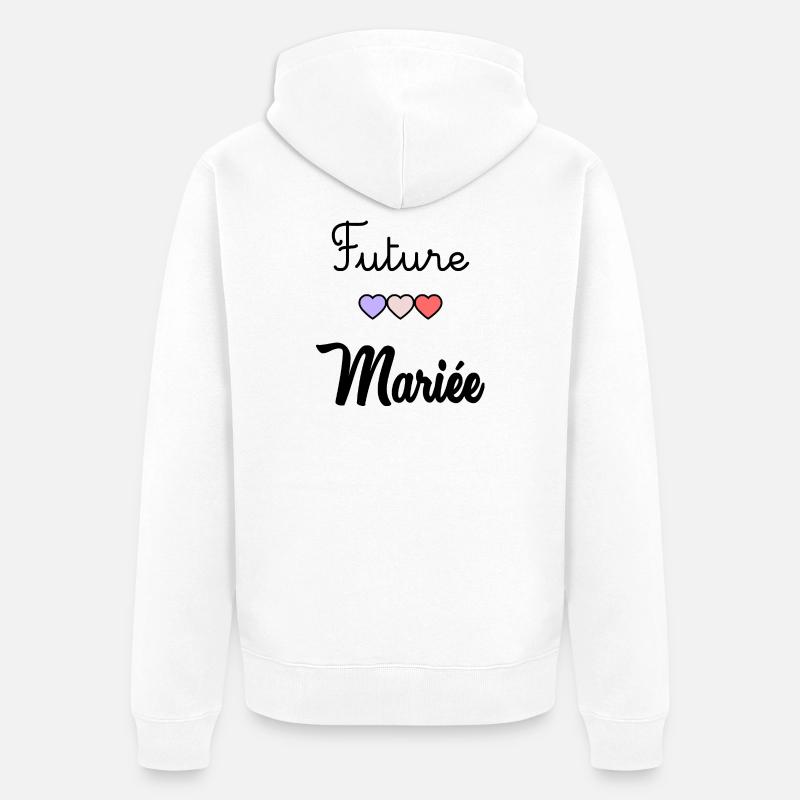 FUTURE MARIEE. EVJF - Veste à capuche bio Premium Unisexe - blanc