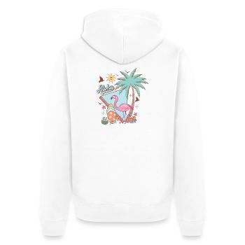 Aloha Été - Veste à capuche bio Premium Unisexe - blanc - Dos - Thijin (182cm)