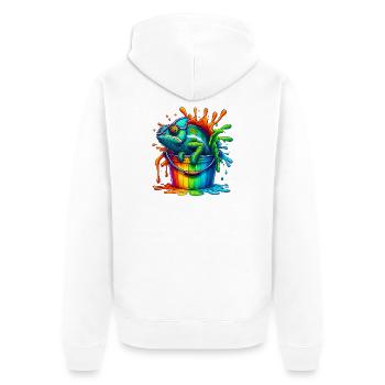 Caméléon - Veste à capuche bio Premium Unisexe - blanc - Dos - Thijin (182cm)