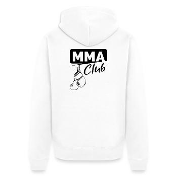 MMA Club Martial Arts Gym Dojo FIghter Logo Graphic - Unisex Premium Organic Zip Hoodie - white - Back - Thijin (182cm)