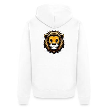 Lion - Veste à capuche bio Premium Unisexe - blanc - Dos - Thijin (182cm)