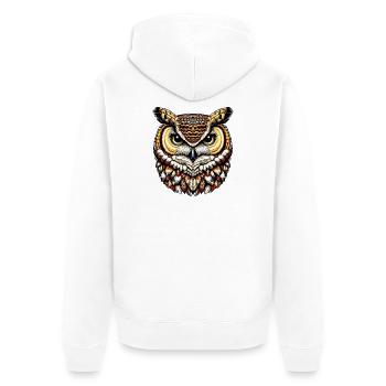 Hibou - Veste à capuche bio Premium Unisexe - blanc - Dos - Thijin (182cm)