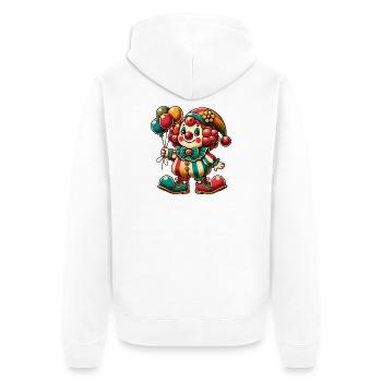 Cheerful colours: Your colourful clown for a good mood - Unisex Premium Organic Zip Hoodie - white - Back - Thijin (182cm)