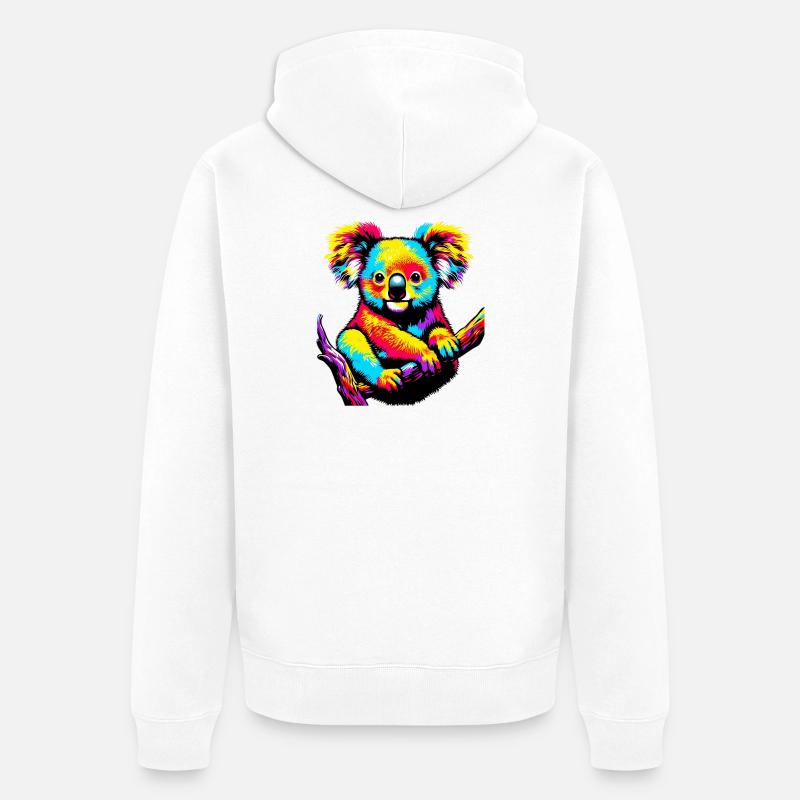 Koala - Veste à capuche bio Premium Unisexe - blanc